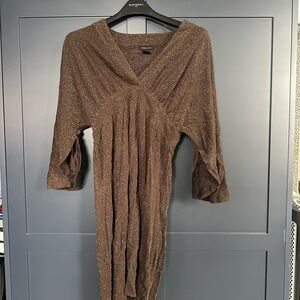BCBGMaxAzria Metallic Brown Dress